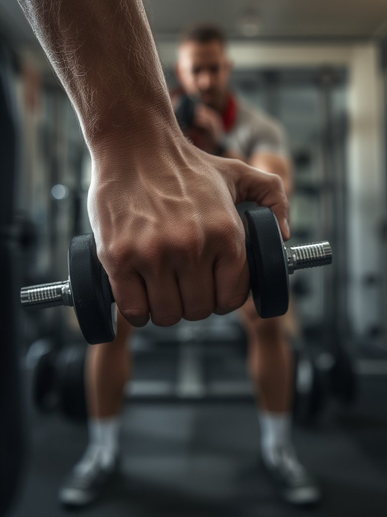 adjustable dumbbell in action