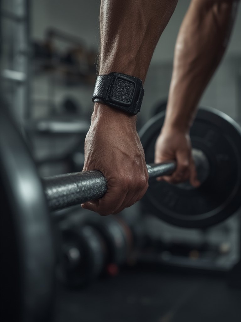 barbell set in action