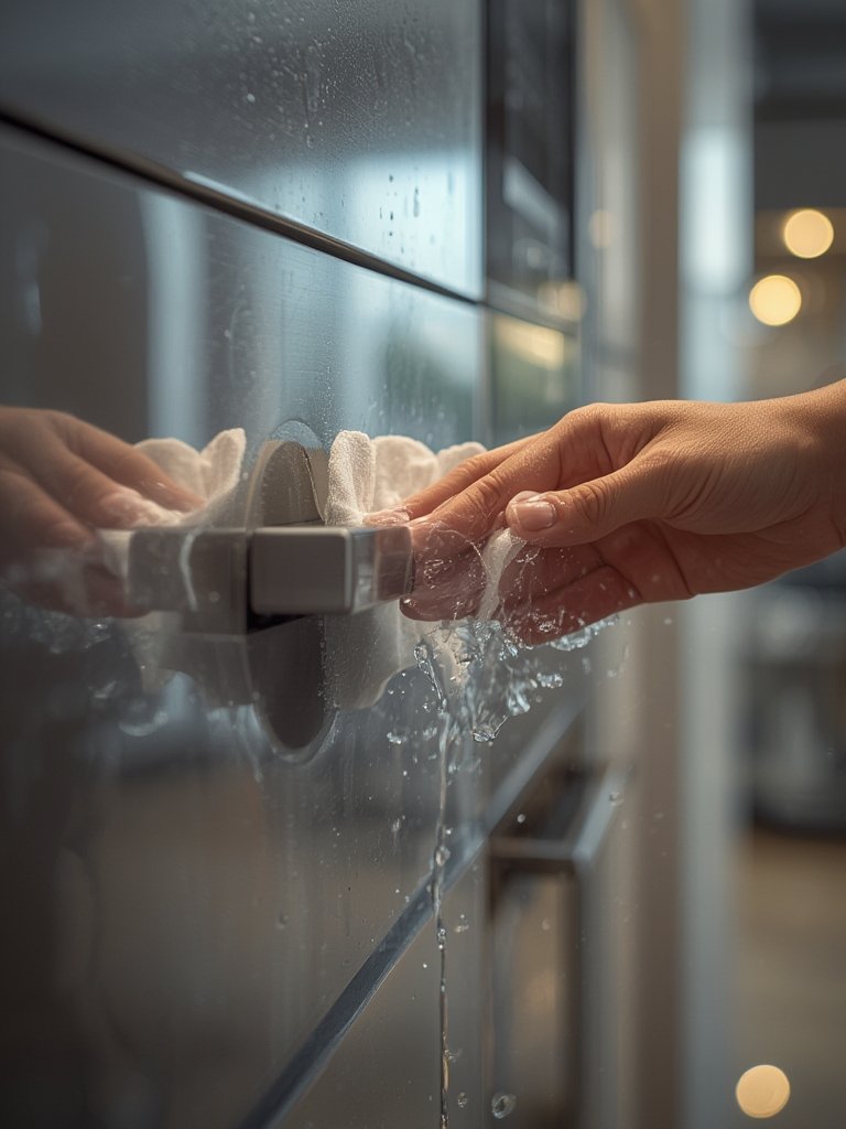 disinfectant wipes in action