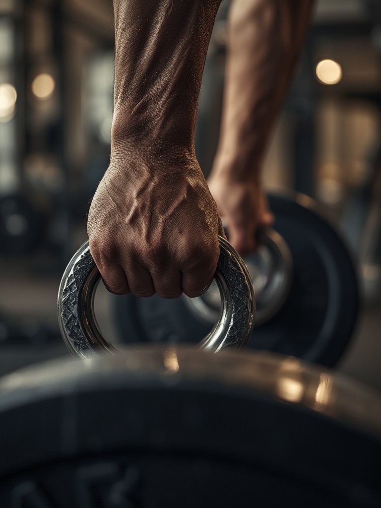 Olympic barbell in action