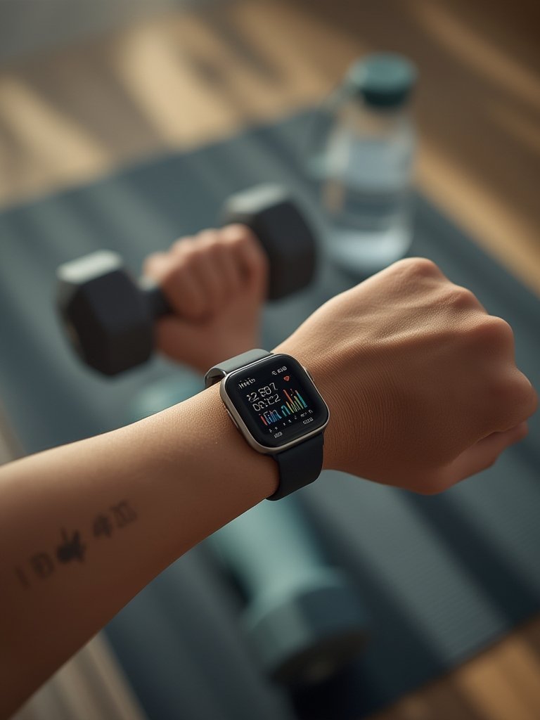 fitness smartwatch in action