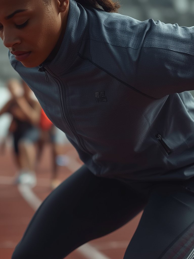 training jacket in action
