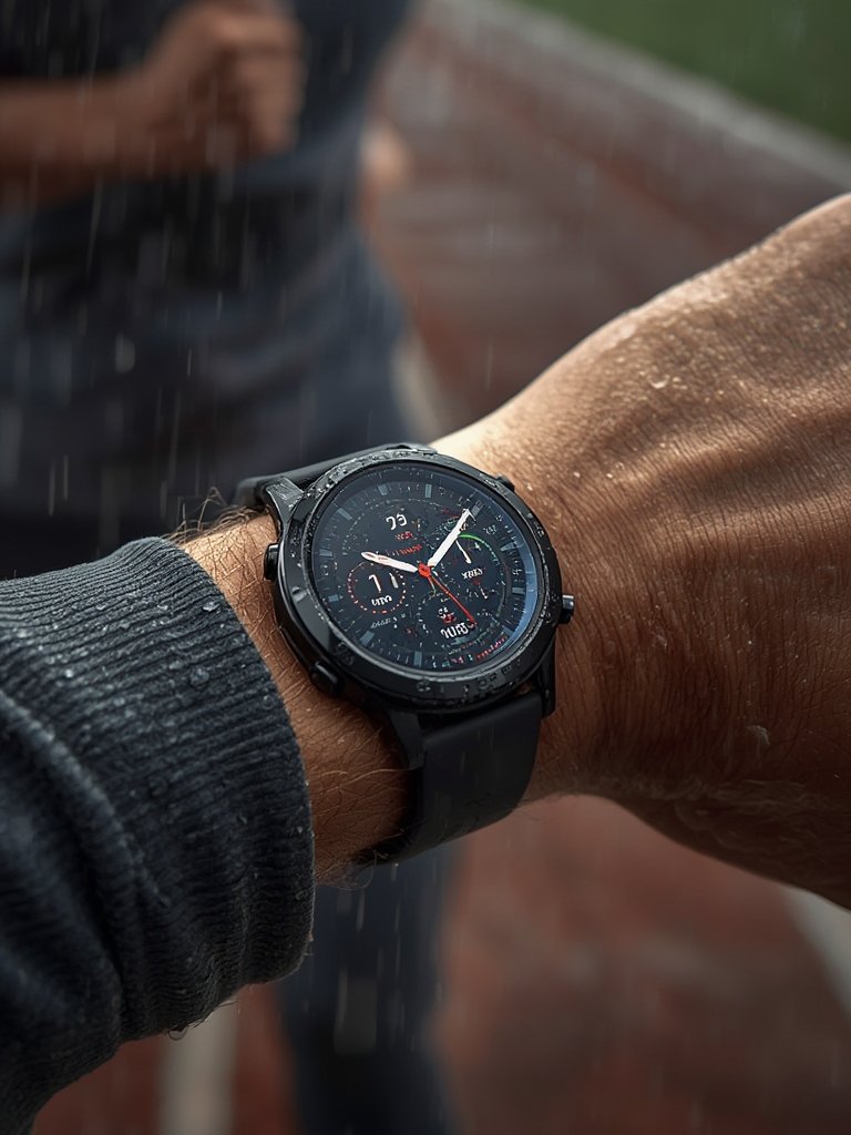 sport smartwatch in action