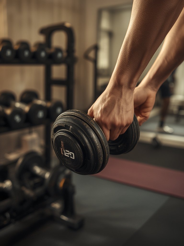 adjustable dumbbells in action