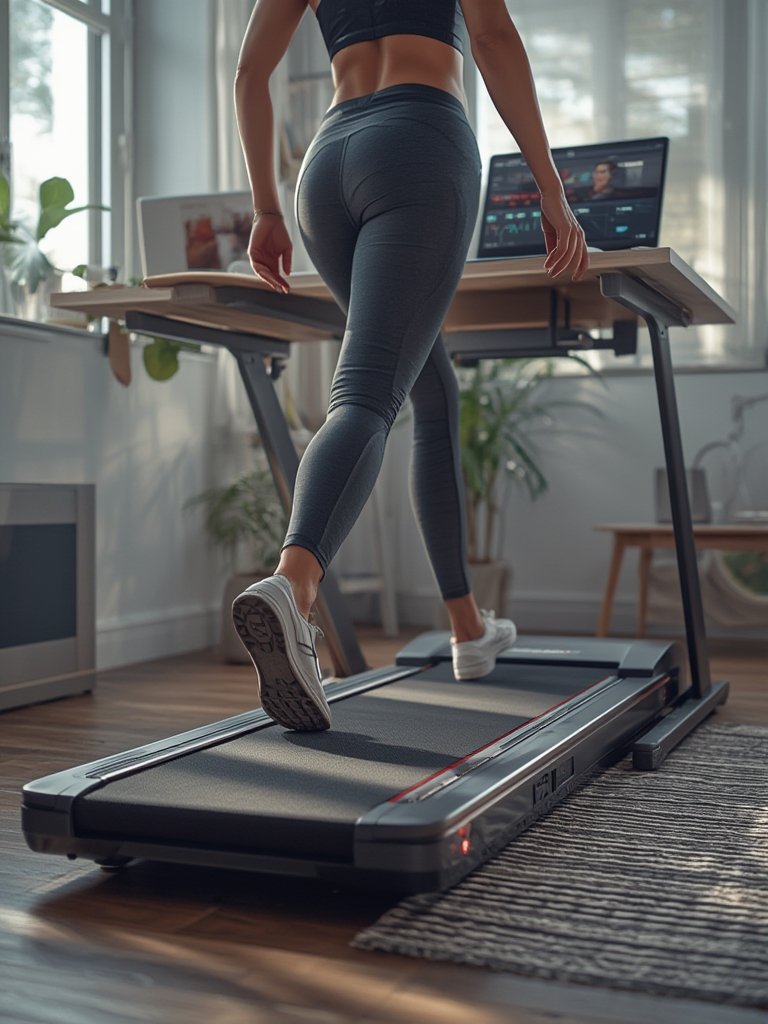 Smart treadmill in action